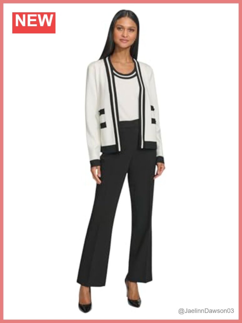 Lightweight Knit Open Front Cardigan Crew Neck Long Sleeve Business Casual